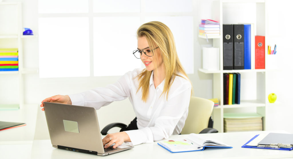 accountability coaching woman on computer 